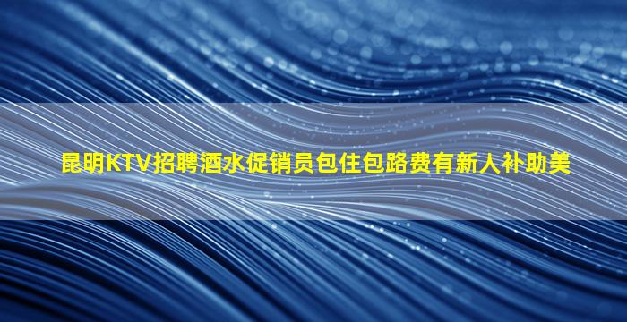 昆明KTV招聘酒水促销员包住包路费有新人补助美